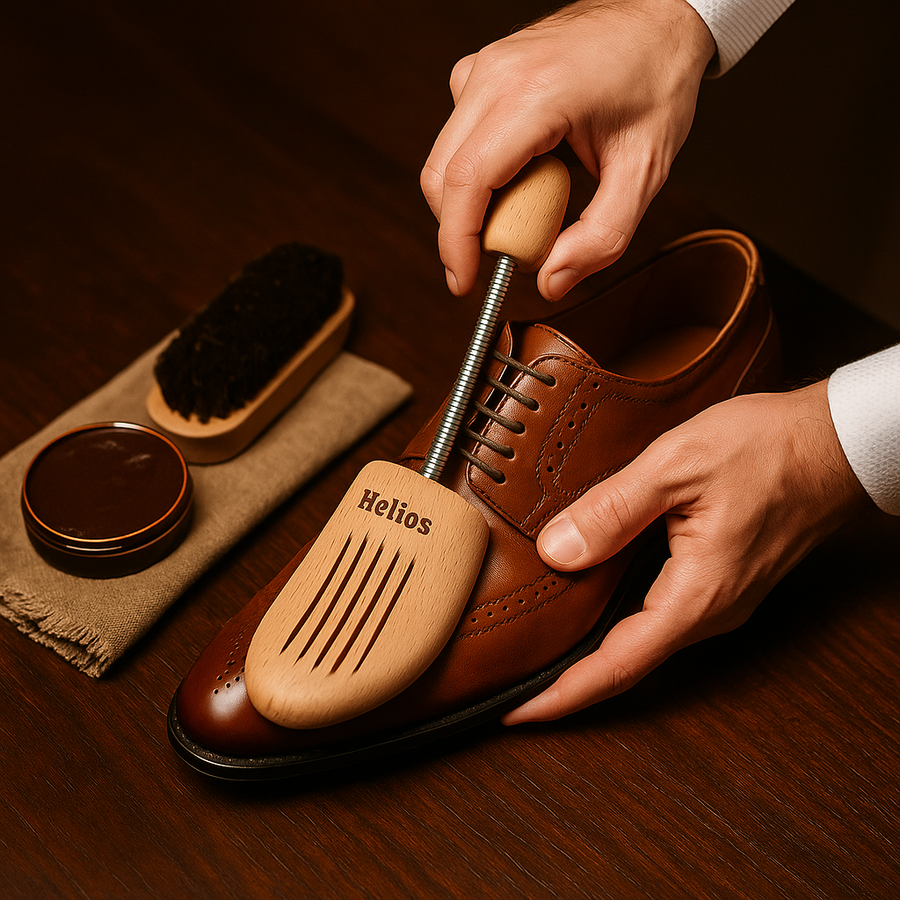 Helios Lotus Wood Shoe Trees – Shape Keeper for Leather Shoes & Sneakers