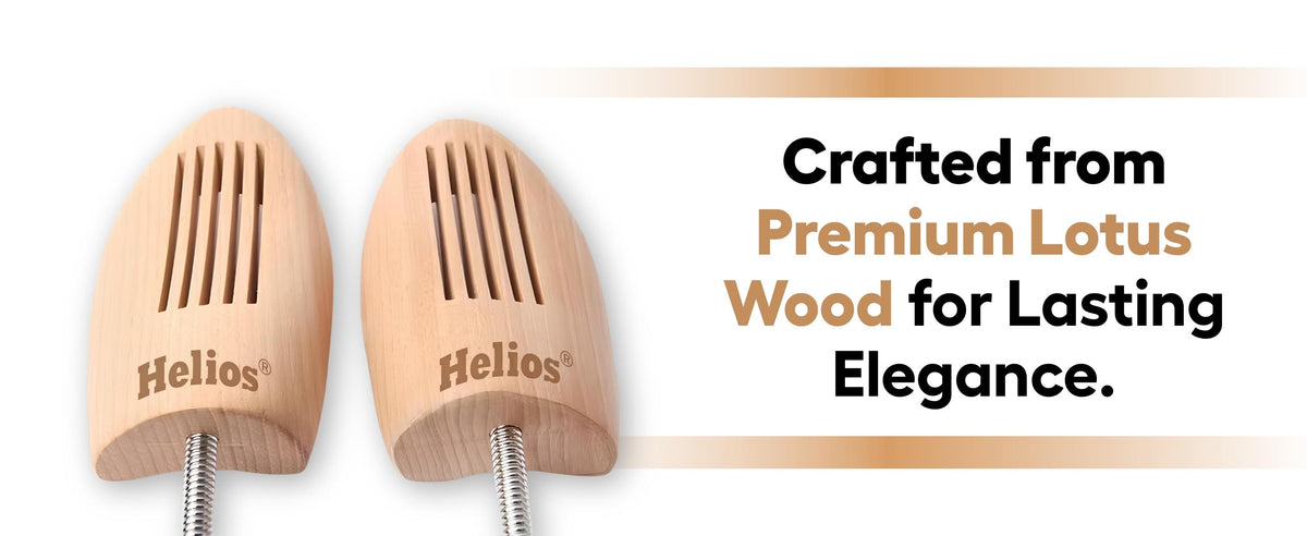 Helios Lotus Wood Shoe Trees – Shape Keeper for Leather Shoes & Sneakers — product feature 6
