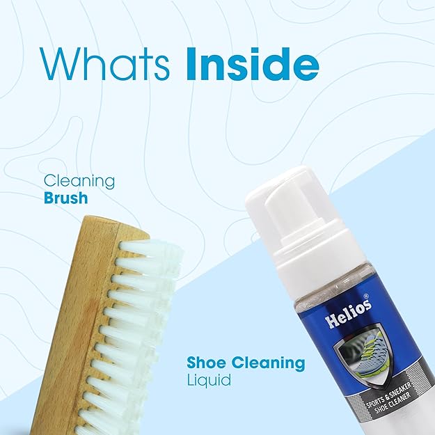 Helios Sneaker Cleaning Kit | Shoe Cleaner with Brush for White Shoes & Sports Shoes