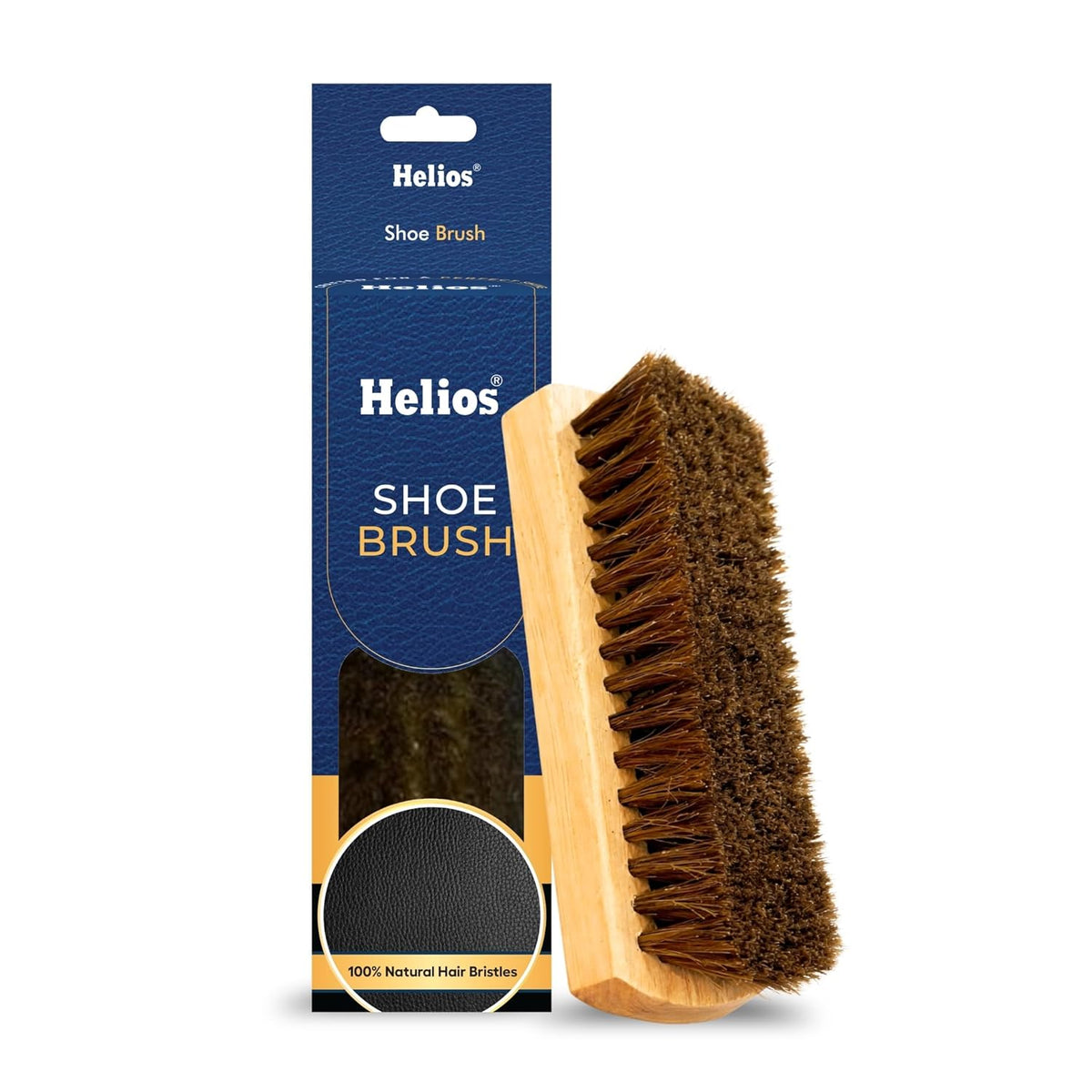 Helios Natural Hair Shoe Brush 6 Inch for Leather Shoes.