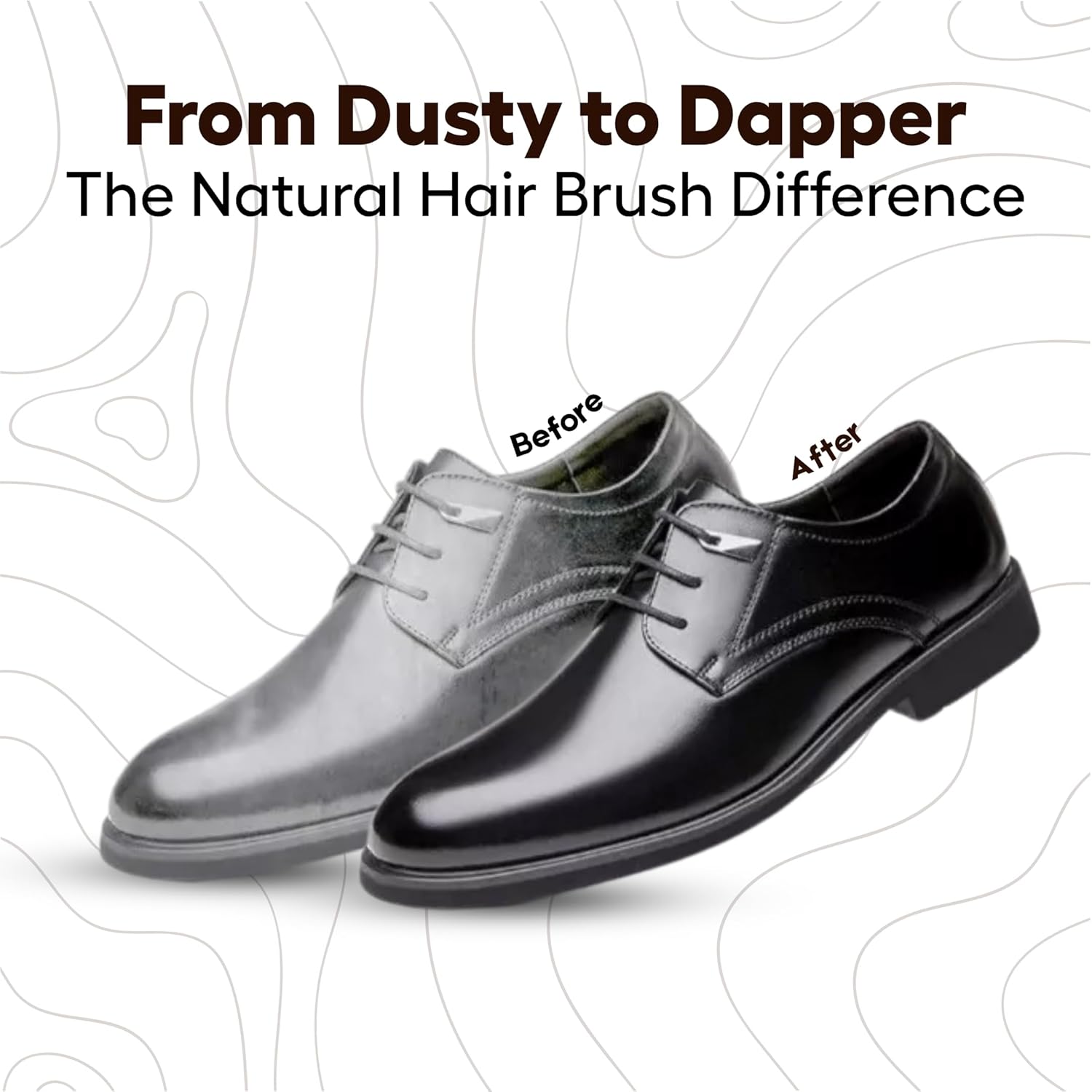 Helios Natural Hair Shoe Brush 6 Inch for Leather Shoes.