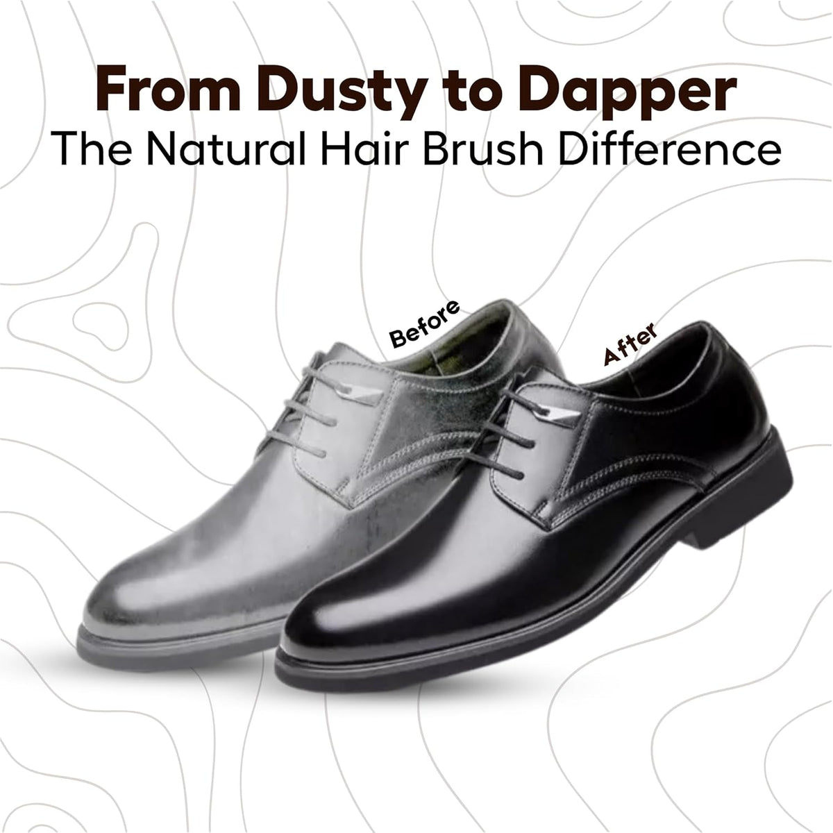Helios Natural Hair Shoe Brush 6 Inch for Leather Shoes.