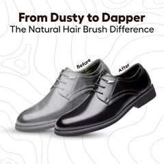 Helios Natural Hair Shoe Brush 6 Inch for Leather Shoes.