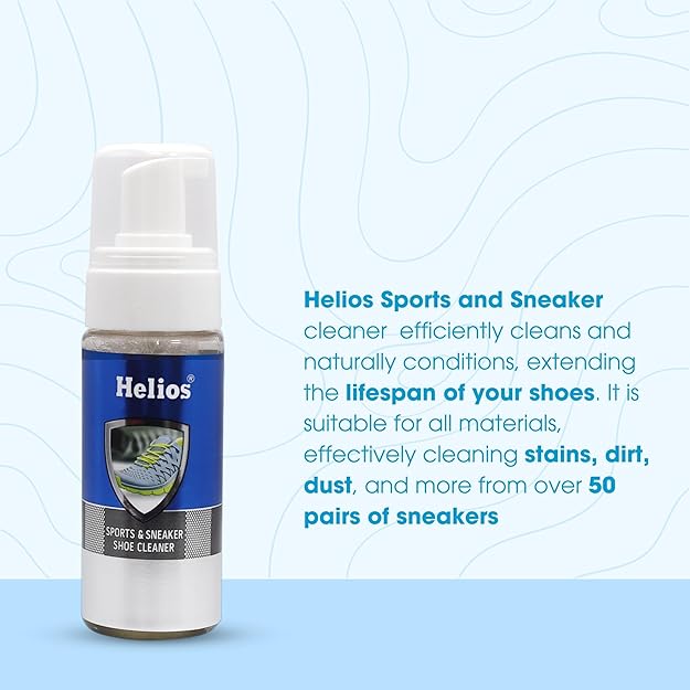 Helios Shoe Cleaning Kit 150 ml Shoe Cleaner & 1 Wooden Shoe Cleaner Brush