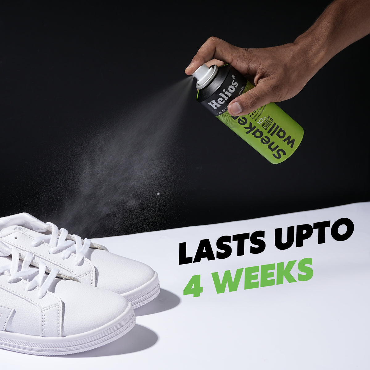 Helios Super Sneaker Cleaner - 125 ML With Sneaker Wall Protect Spray I Water & Stain Barrier I Water Proofer I 150 ML