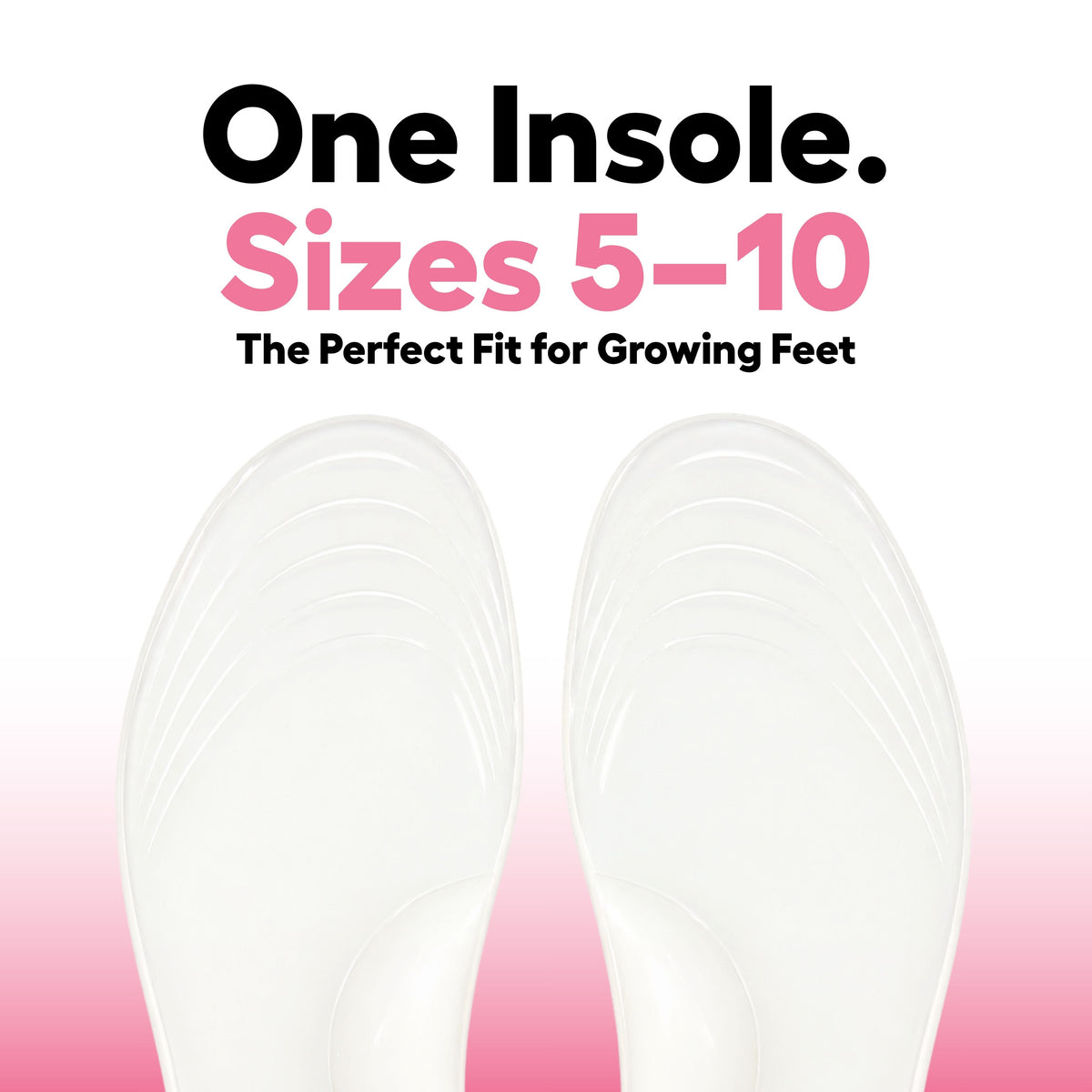 Helios Kids Silicone Arch Support Insole for Shoes | Soft & Comfortable Foot Arch Support | Helps Reduce Foot & Leg Fatigue | Universal Fit Size 5 to 10 | 1 Pair