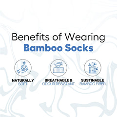 Helios Bamboo Ankle Socks for Men & Women | Breathable Anti-Odour Cushioned Sports Socks | Black, Navy & White