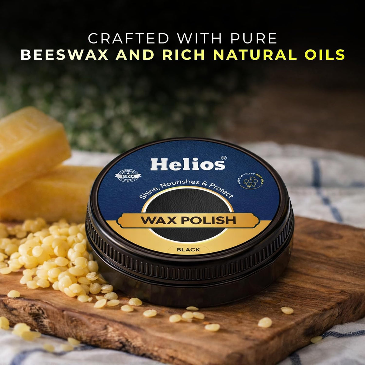 Helios Wax Shoe Polish – Leather Shine, Nourish & Protect | Long-Lasting Finish
