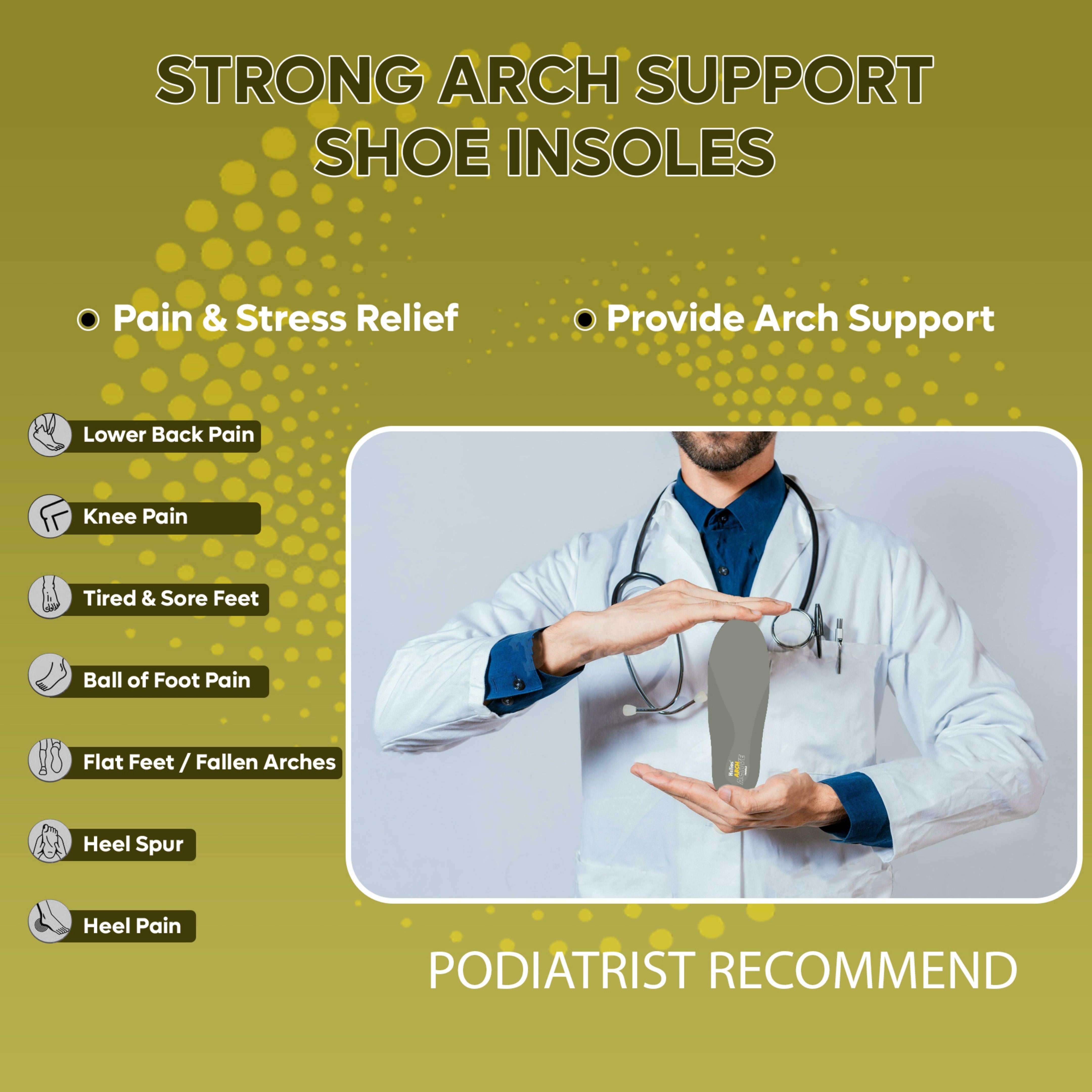 Helios Arch Active Insole (Trim to Fit) | Sizes 5–8 & 9–12