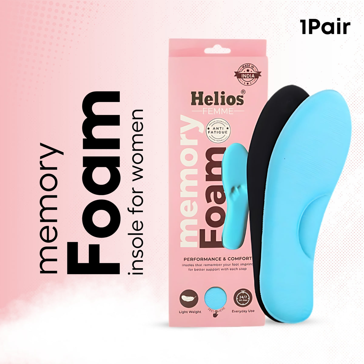 Helios Memory Foam INSOLE for Ladies  - Size 3-8