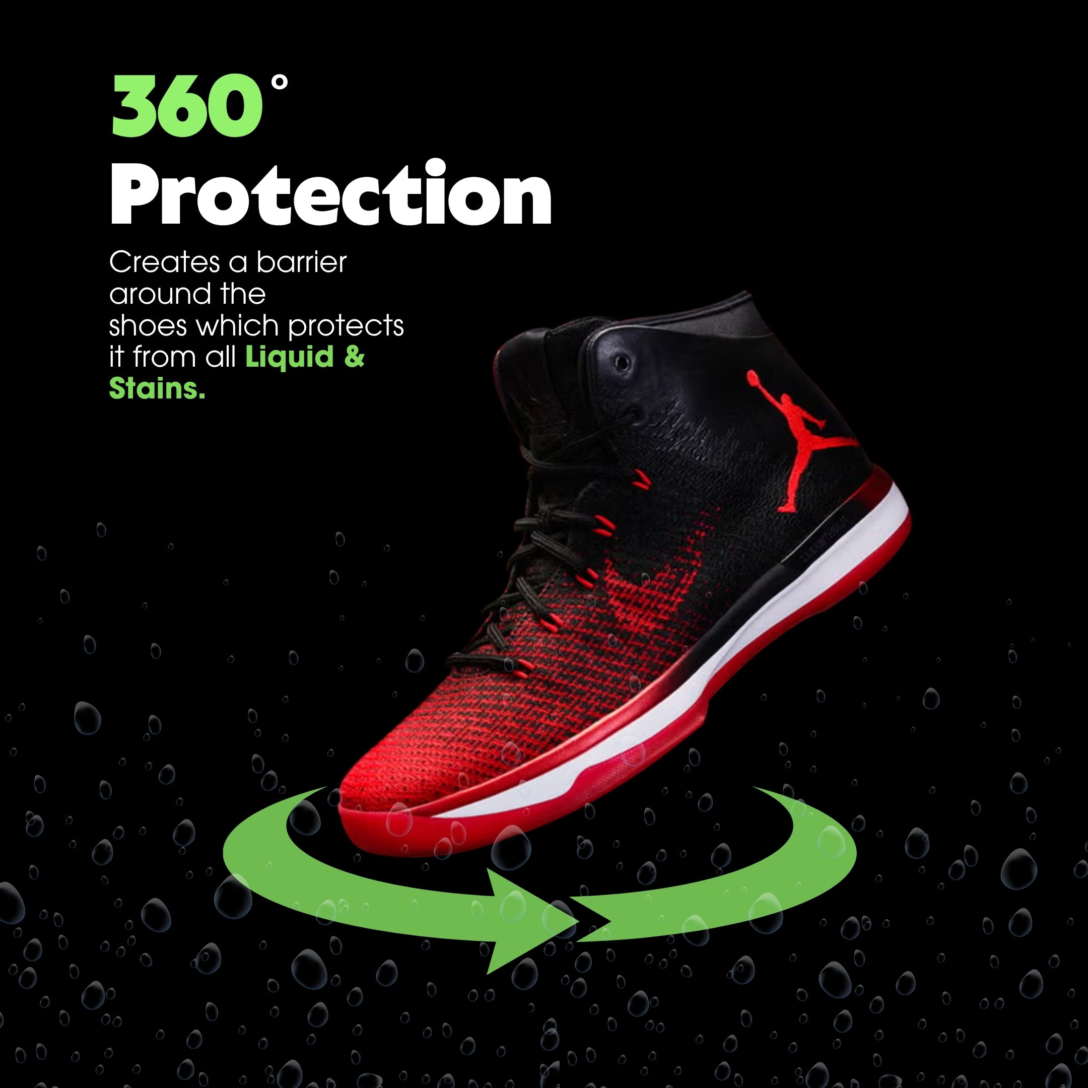 Helios 100 ml Sneaker Wall Waterproof Spray + 150 ml Sports & Sneaker Shoe Care Kit with Wooden Brush | Shoe Protection & Cleaning Combo
