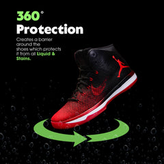 Helios 100 ml Sneaker Wall Waterproof Spray + 150 ml Sports & Sneaker Shoe Care Kit with Wooden Brush | Shoe Protection & Cleaning Combo