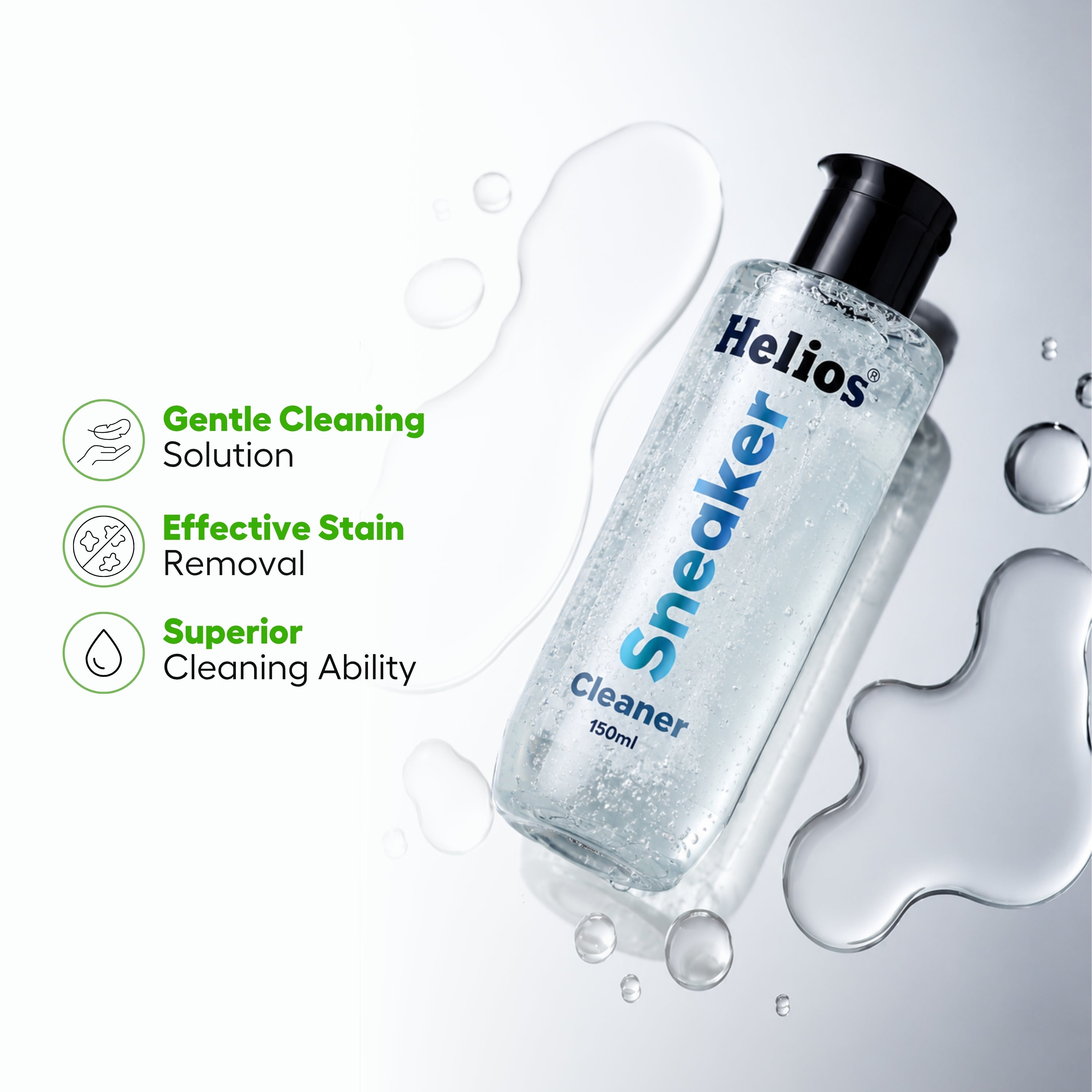 Helios On-The-Go Sneaker Cleaning Kit with 100 ml Waterproofer | Travel Shoe Care Kit included 150 ml Cleaner, 5 Wipes, Cleaning Brush, Microfiber Cloth & Water Bowl