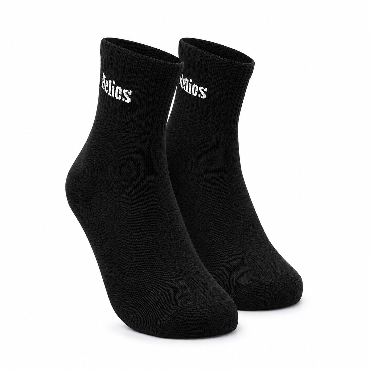 Helios Cotton Crew Socks Pack of 3 Pairs for Men & Women | Soft Breathable Daily Wear Socks | Black Grey Navy Blue