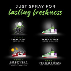 Helios Sneaker Fresh Lavender Shoe Deodorizer Spray 150ml | Shoe Freshener & Odour Eliminator | Long-Lasting Freshness | Dual Spray Technology