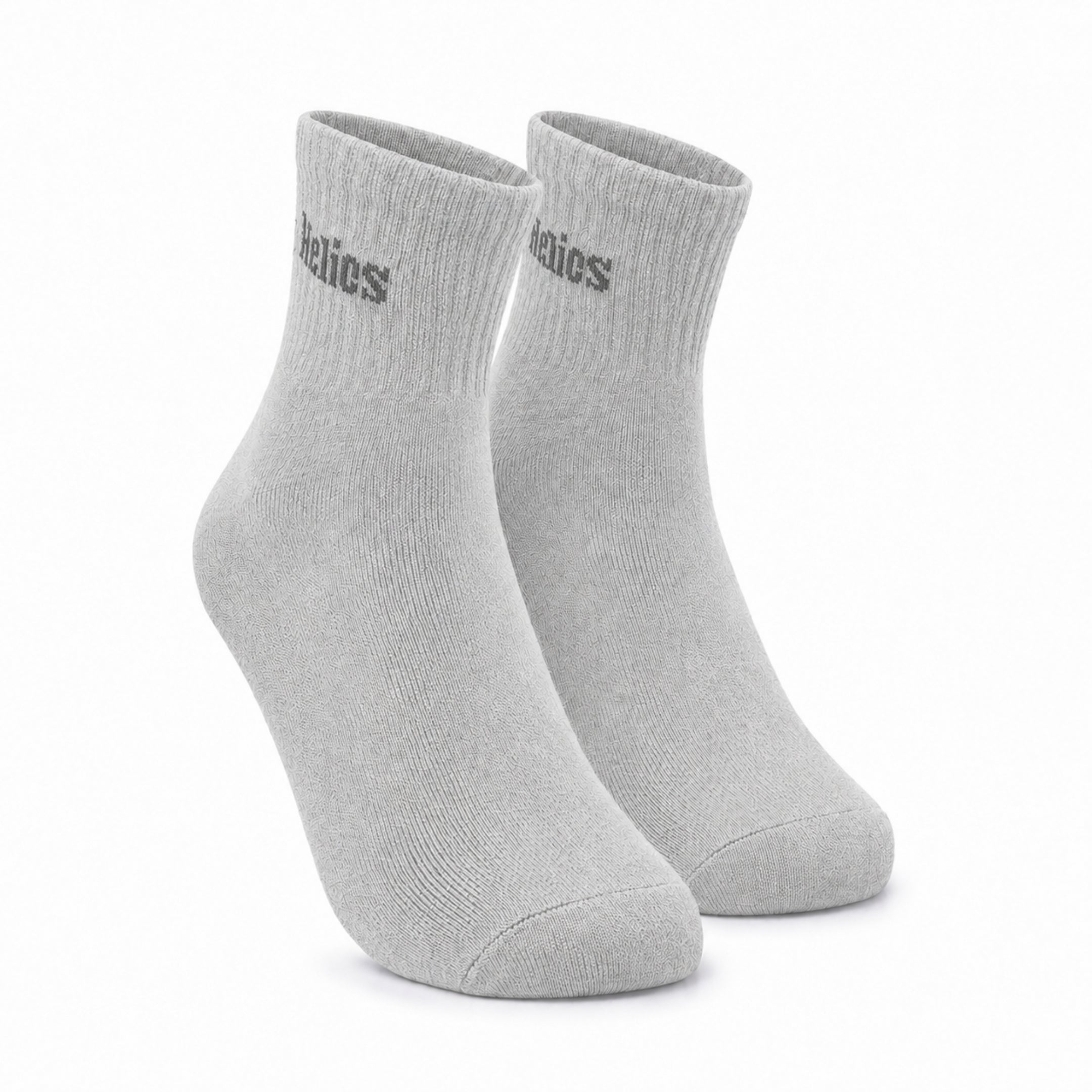 Helios Cotton Crew Socks Pack of 3 Pairs for Men & Women | Soft Breathable Daily Wear Socks | Black Grey Navy Blue