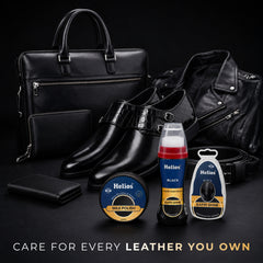 Helios 3-in-1 Shoe Care Combo – Liquid Polish, Wax Polish & Rapid Shine