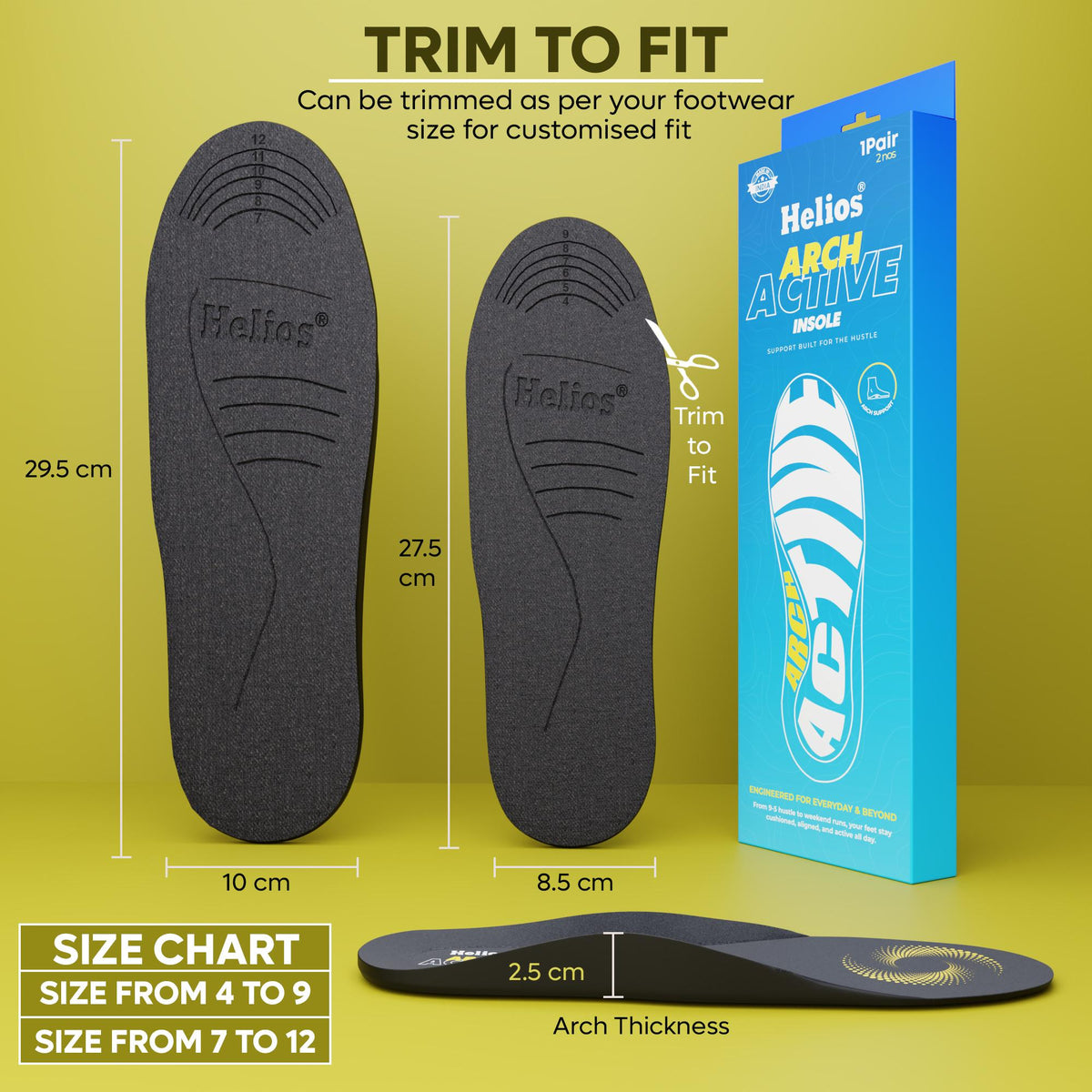 Helios Arch Active Insole (Trim to Fit)