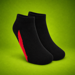 Helios Pack of 3 Cotton Ankle Socks for Men & Women  | Red, White & Black