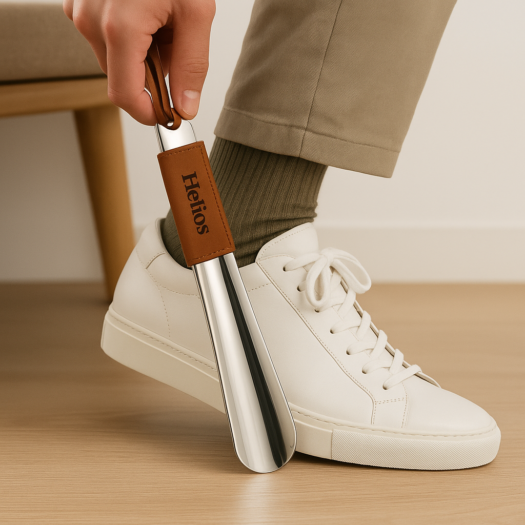 Helios Stainless‑Steel Shoe Horn – Heavy Duty & Durable