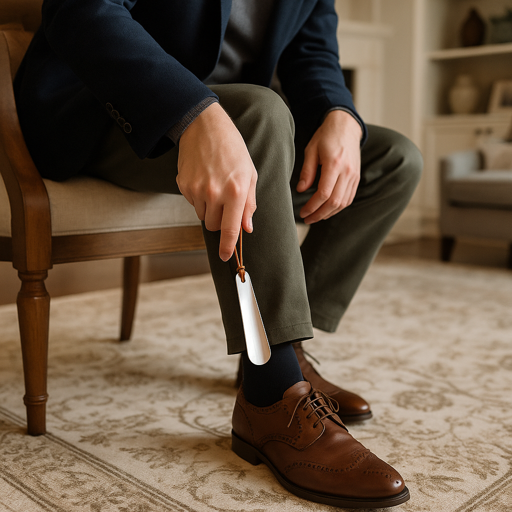 Helios Stainless‑Steel Shoe Horn – Heavy Duty & Durable