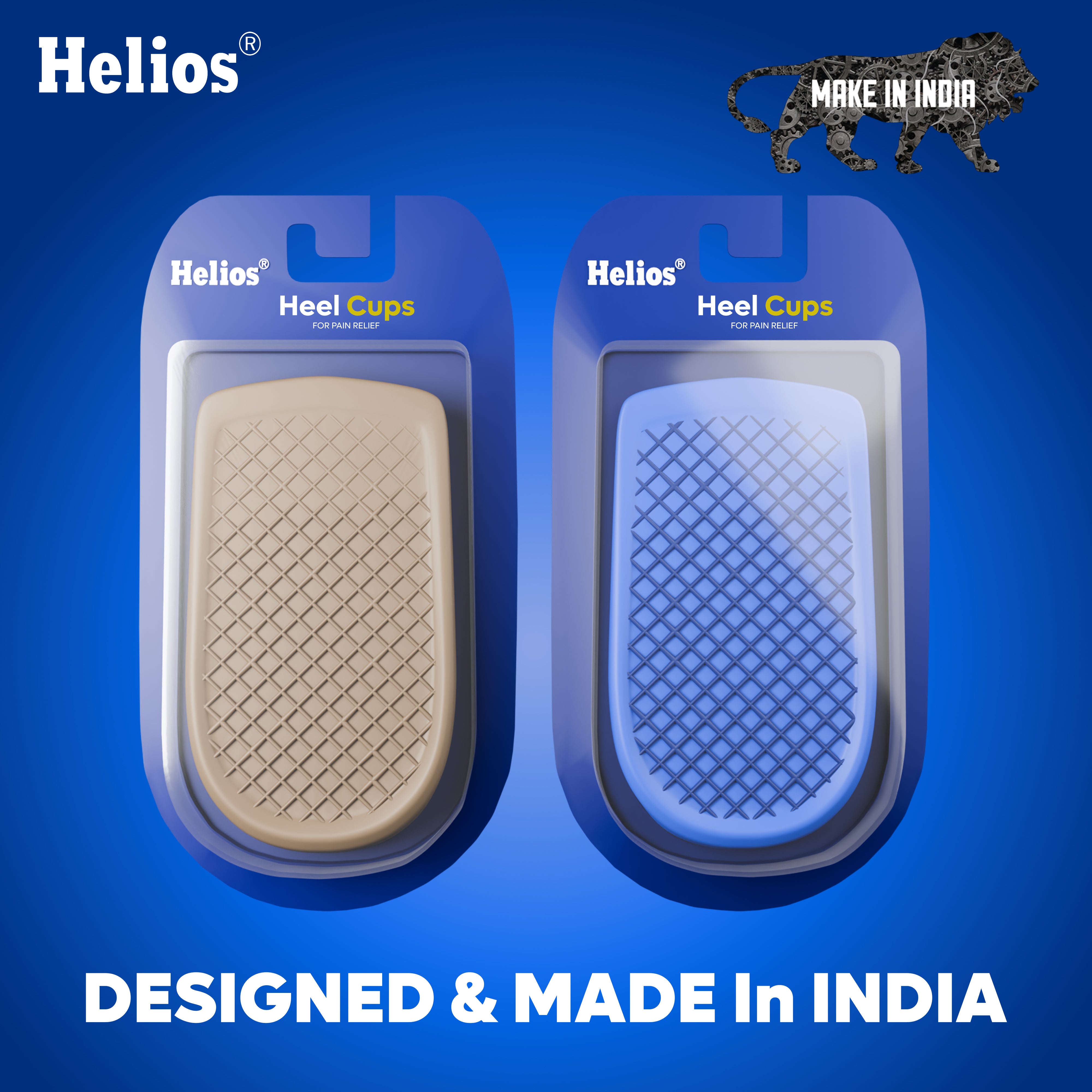 Helios Heel Cup Insole | Anti-Fatigue Heel Cushion with Shock Absorption & All-Day Comfort | Universal Fit for Men & Women