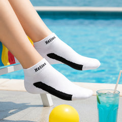 Helios Pack of 3 Cotton Ankle Socks for Men & Women  | Red, White & Black