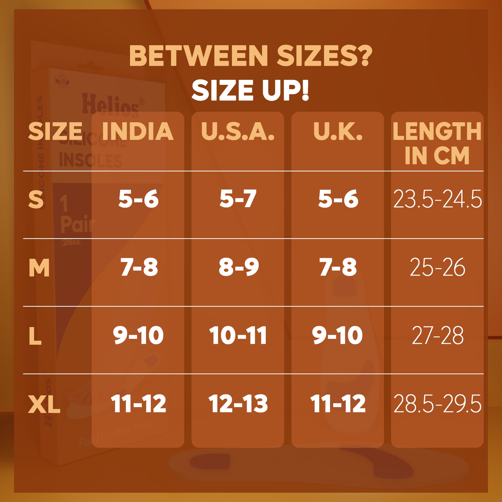 Helios Silicone Insole FOR MEN (SIZE S|M|L|XL)