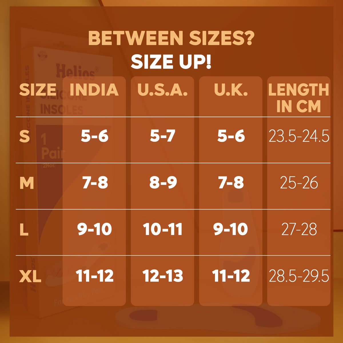 Helios Silicone Insole FOR MEN (SIZE S|M|L|XL)
