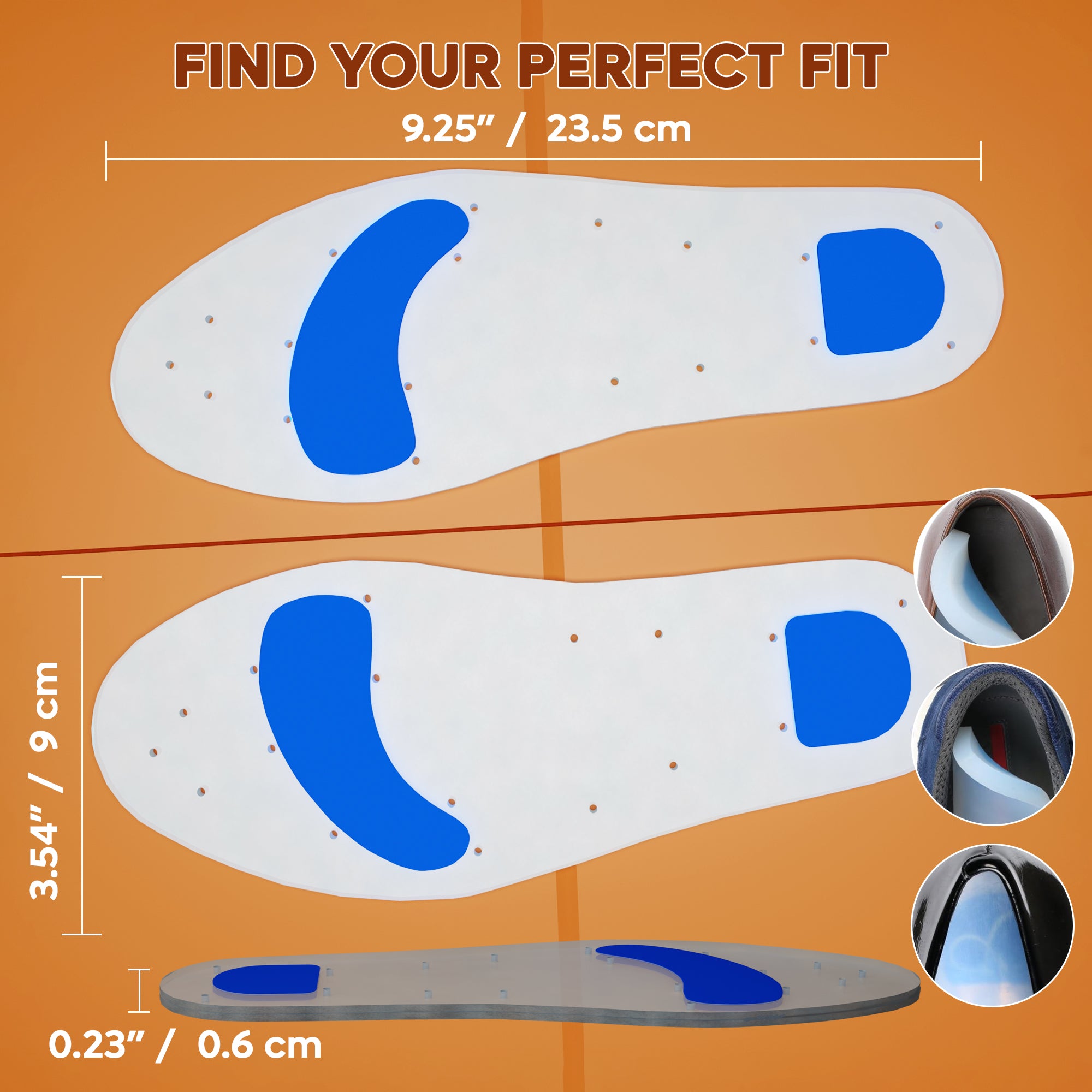 Helios Silicone Insole FOR MEN (SIZE S|M|L|XL)
