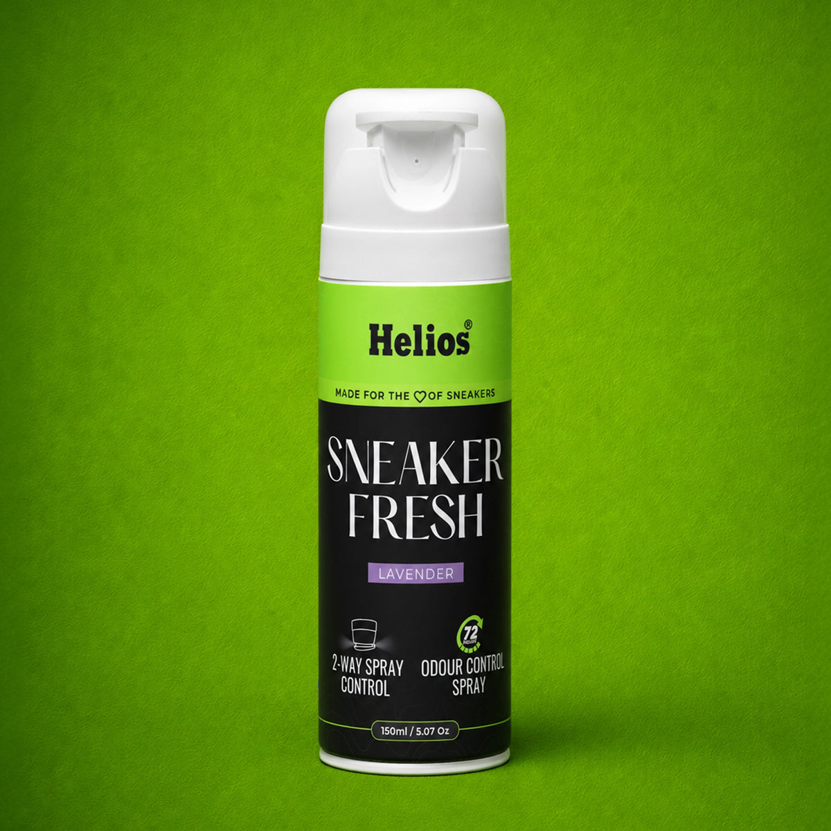 Helios Sneaker Fresh Lavender Shoe Deodorizer Spray 150ml | Shoe Freshener & Odour Eliminator | Long-Lasting Freshness | Dual Spray Technology
