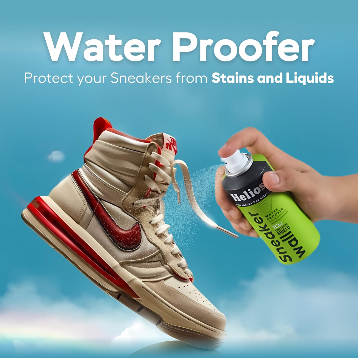 Helios Sneaker Wall Protect Spray | Water & Stain Barrier for Shoes | Shoe Water Proofer Spray | Available in 100 ml & 150 ml Sizes