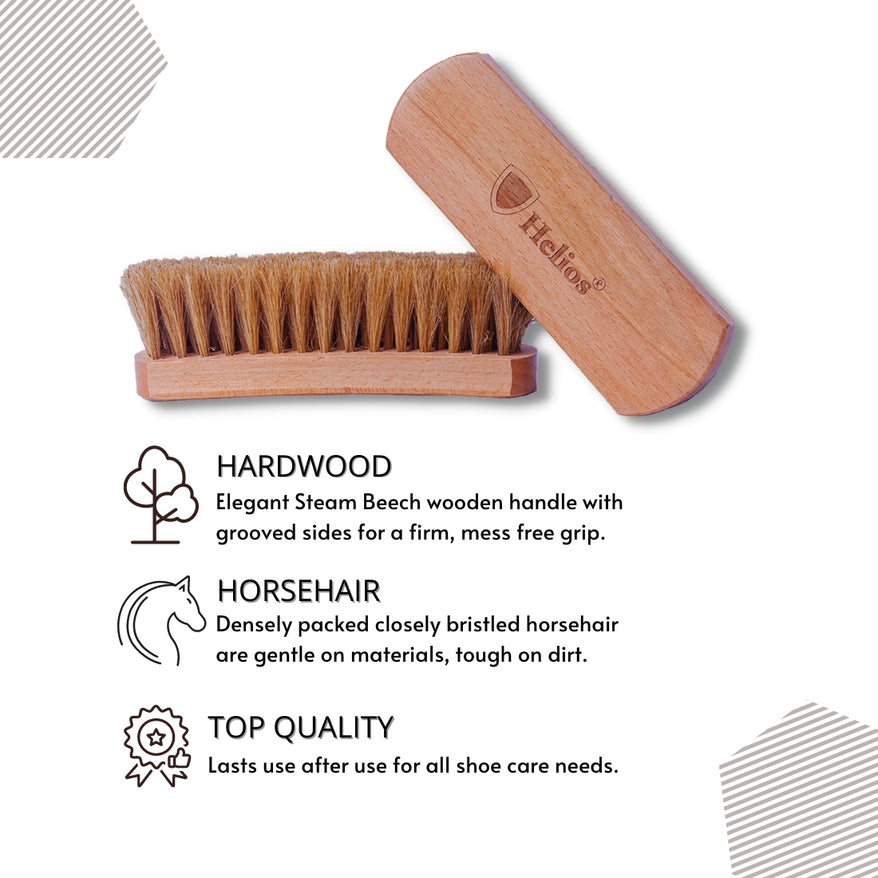 Helios 6.5 Inch 100% Horse Hair Shoe Brush - Big
