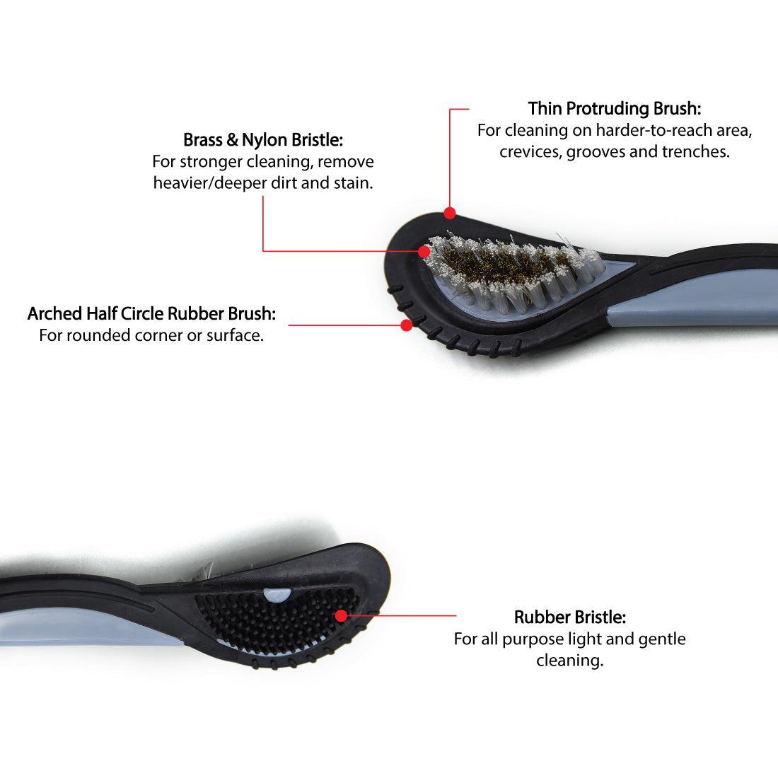 Helios Nubuck & Suede 4 way Leather Cleaning Brush