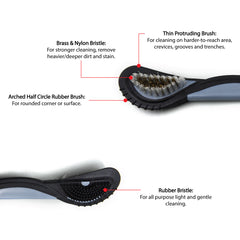 Helios Nubuck & Suede 4 way Leather Cleaning Brush