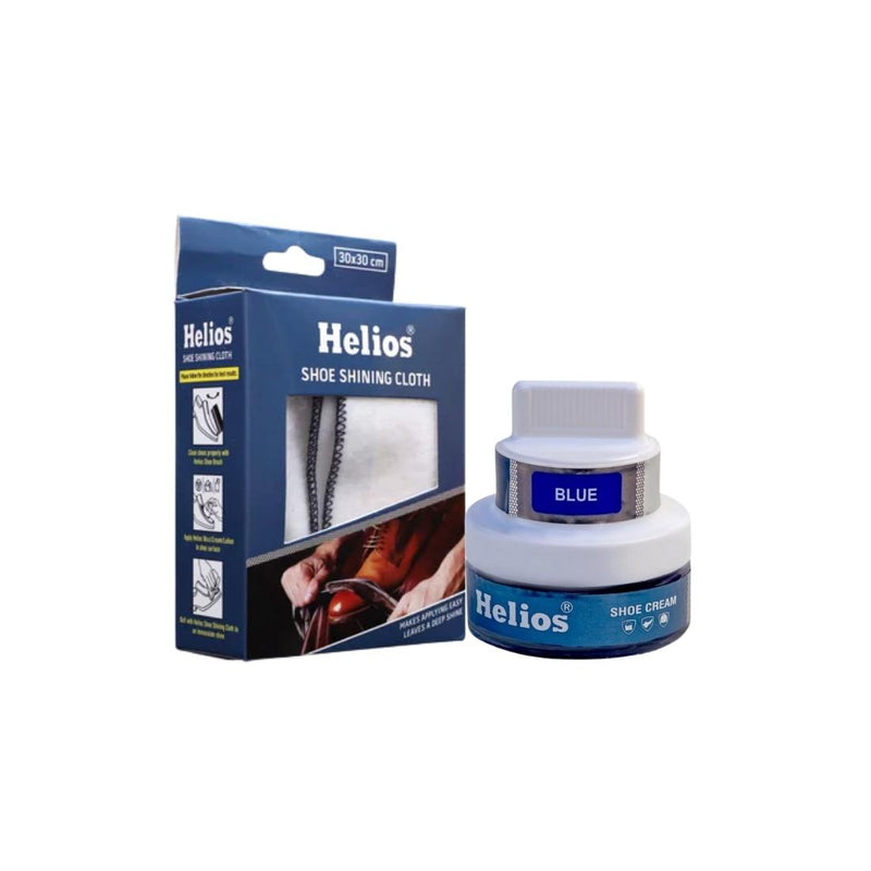 Helios Coloured Shoe Cream - 48 GM With Applicator With Shoe Shine Buffing Cloth