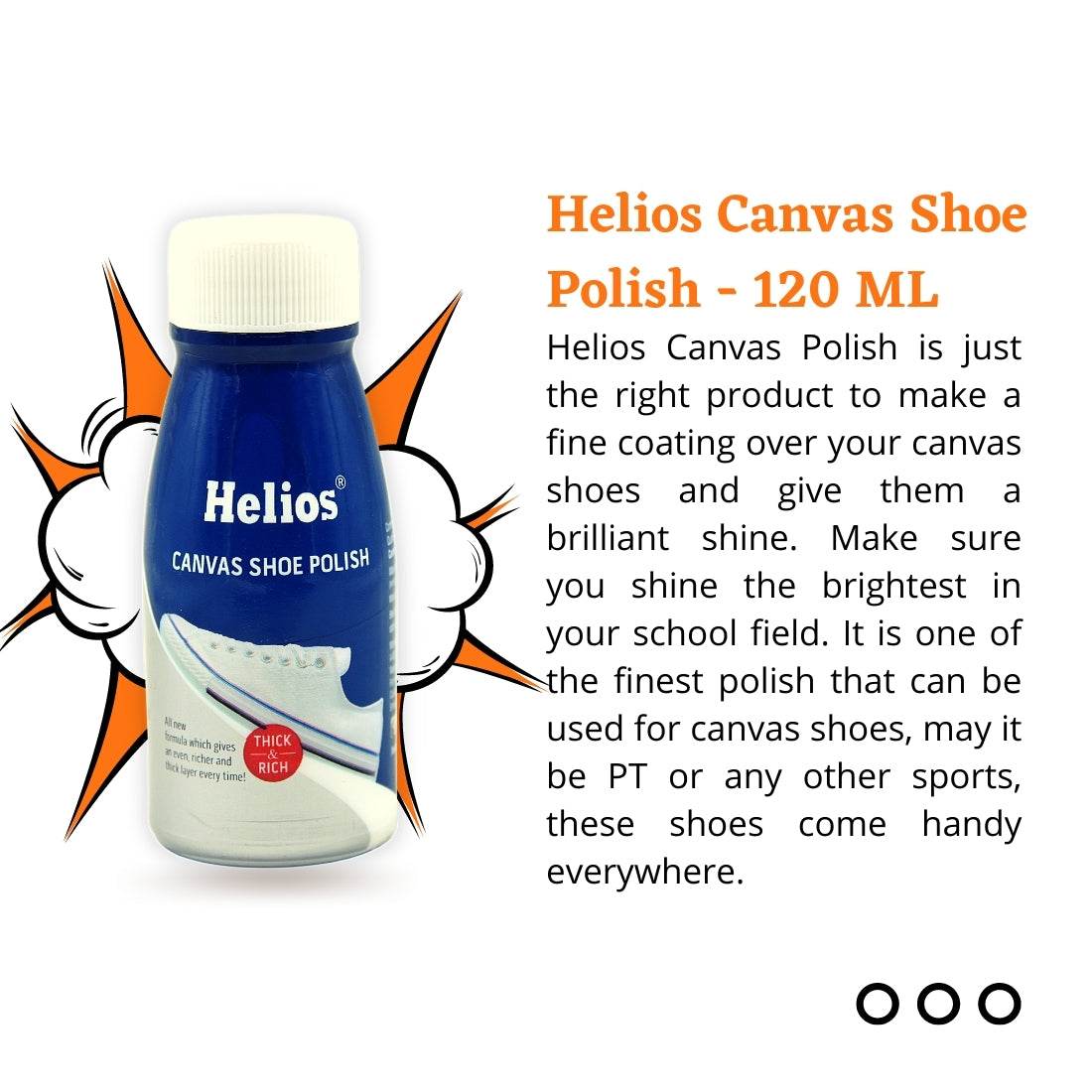 Helios Canvas Shoe Polish - 120 ML