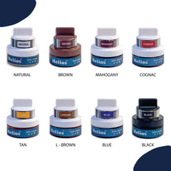 Helios Coloured Shoe Cream - 48 GM With Applicator With Shoe Shine Buffing Cloth