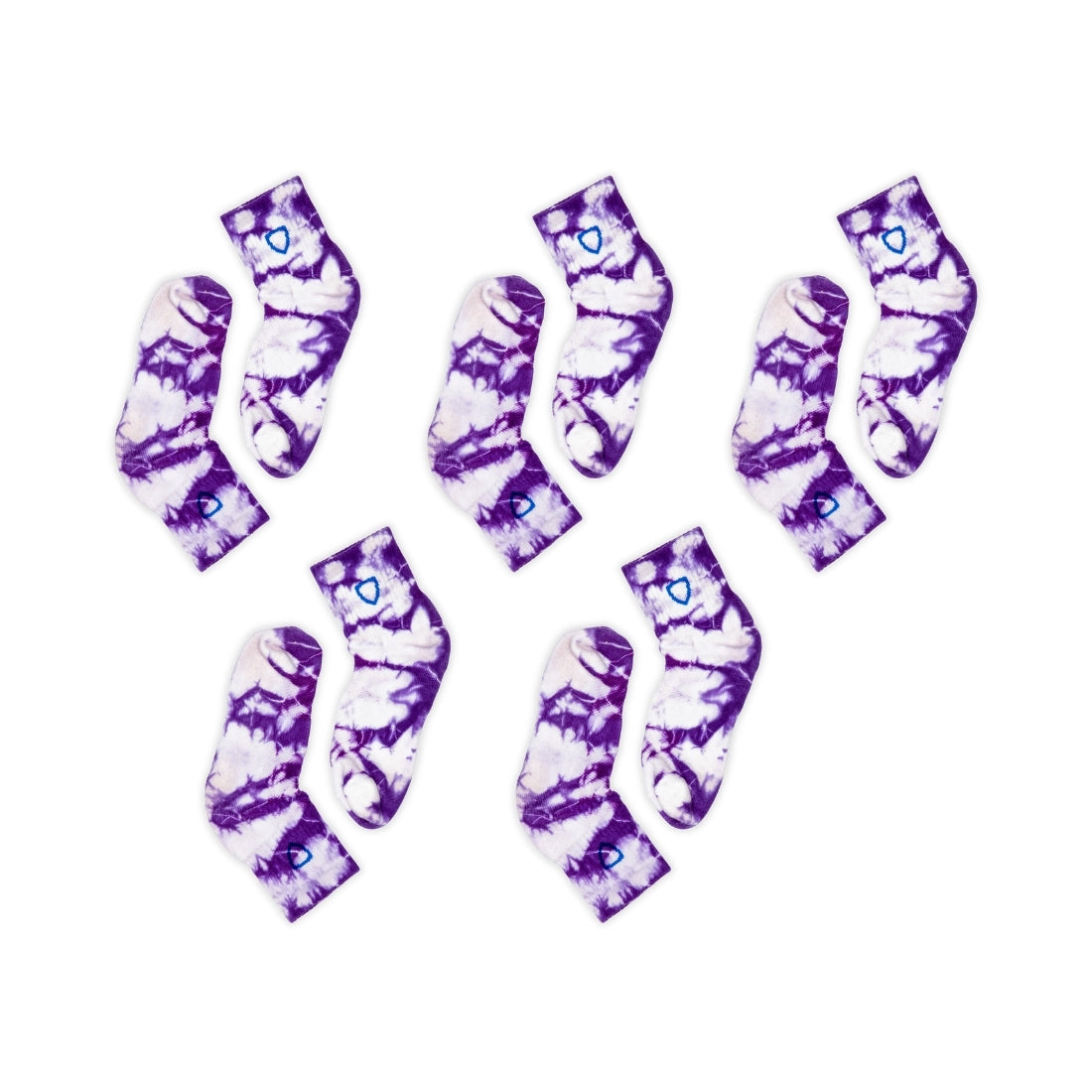 Helios Styocks Tie & Dye Ankle Length Cushion Socks - Purple