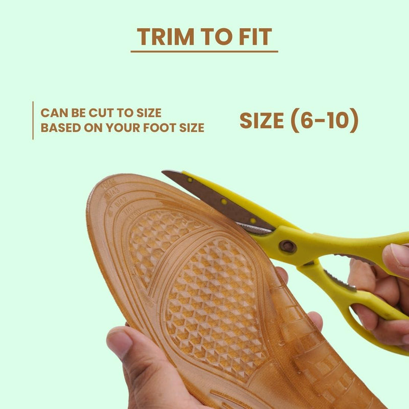 Helios Gel Insole for Flat Foot - Trim to Fit