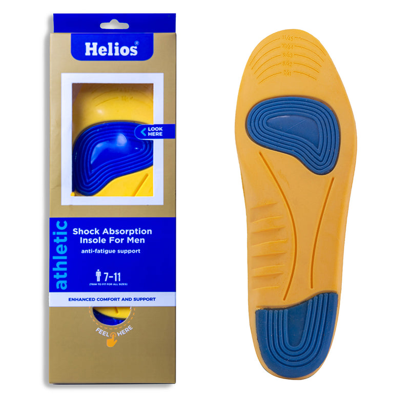 Helios Triple Layer Ultra Comfort Insoles for pain relief and shock absorption {7-11 size}