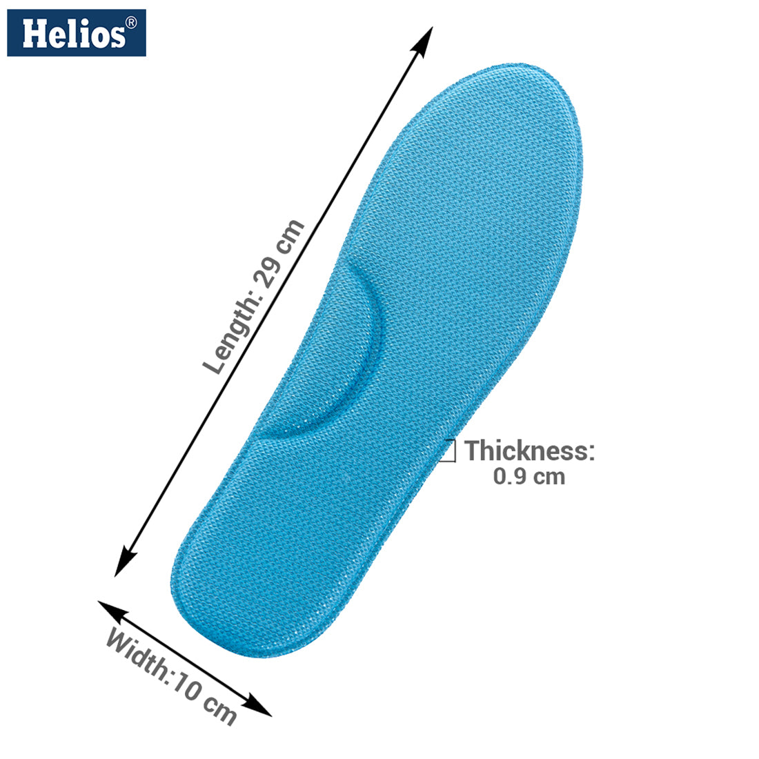 Helios Memory Foam Insole - Size 6-10 (Trim to Fit)
