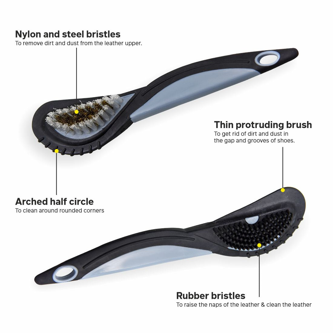 Helios Nubuck & Suede 4 way Leather Cleaning Brush