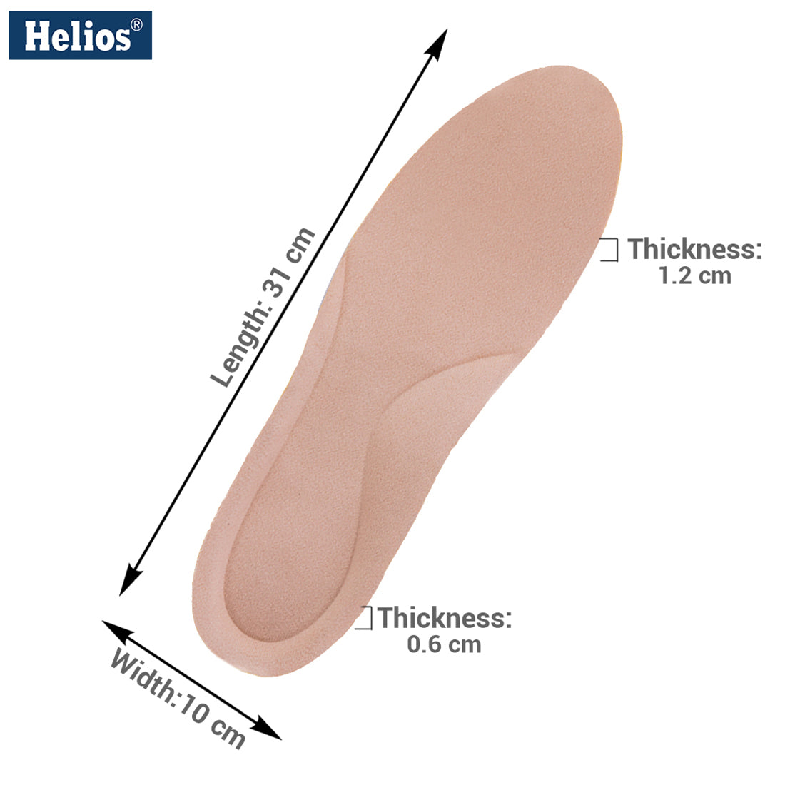 Helios Ultra sport insole with arch support (TRIM TO FIT SIZE 7-11)